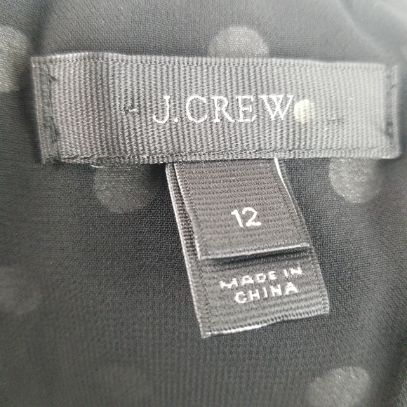 J.Crew Silk One Shoulder Bow Polka Dot Top NWT - Picture 7 of 8